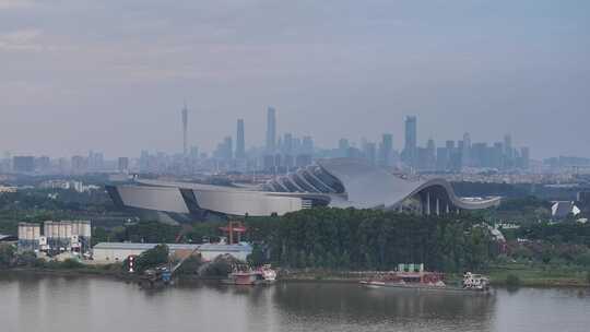 广州番禺区航拍珠江新城