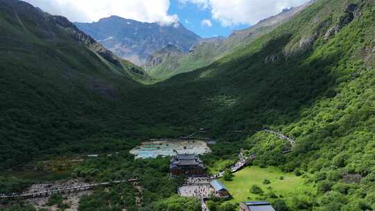 黄龙风景区五彩池延时素材