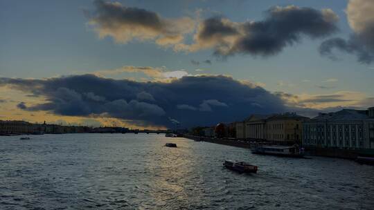 俄罗斯圣彼得堡桥上风景