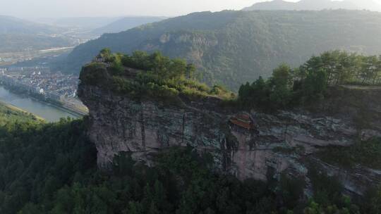 航拍浙江绍兴新昌县穿岩十九峰