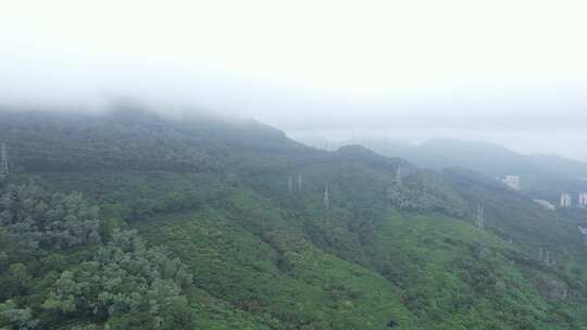 深圳塘朗山云雾航拍