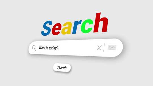 今天是什么？在搜索栏中并单击搜索视频素材模板下载