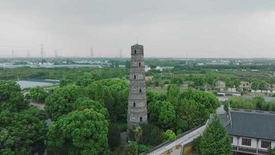 上海青龙古寺上海青浦区寺庙航拍