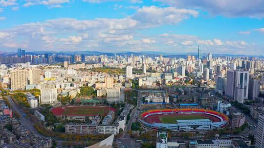 昆明城市全景航拍