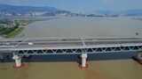 航拍福州道庆洲大桥高清在线视频素材下载