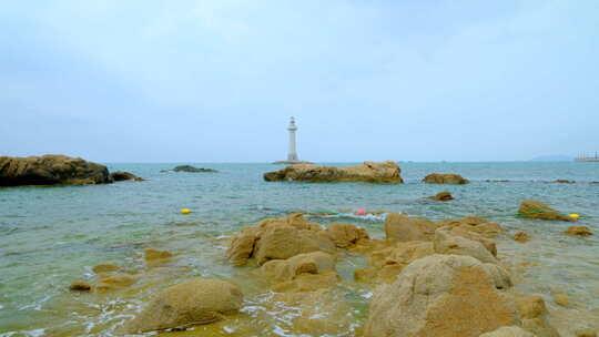 海边 海岸 礁石 岩石 灯塔