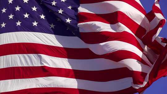 美国国旗飞舞的慢镜头视频素材模板下载