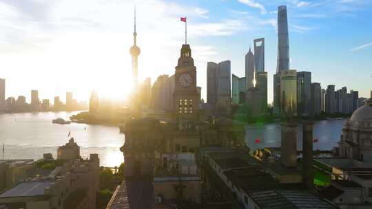 上海日出 上海海关大楼 万国建筑 上海