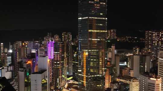 香港东区康和大厦夜景航拍