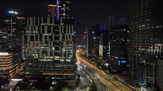 深圳南山区高新园日落夜景视频素材模板下载