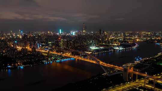 上海_卢浦大桥_道路桥梁_航拍延时视频素材模板下载