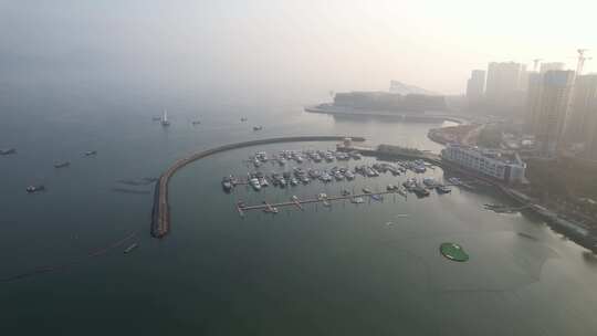 深圳湾蛇口游艇会码头视频素材模板下载