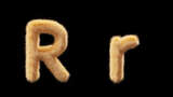 大写和小写Chick羊毛字母R的3D动画高清在线视频素材下载
