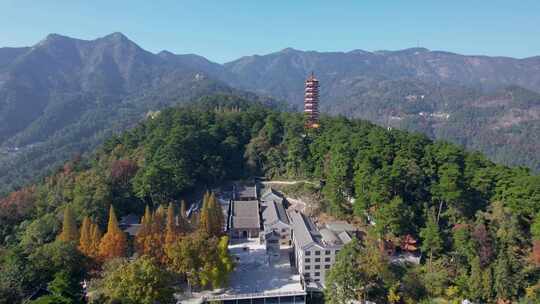 南岳衡山风景区南台寺航拍4k航拍