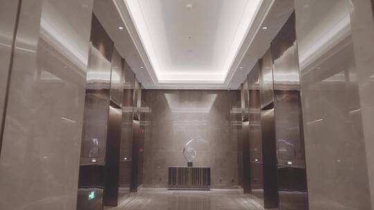 装修现代豪华的电梯门厅