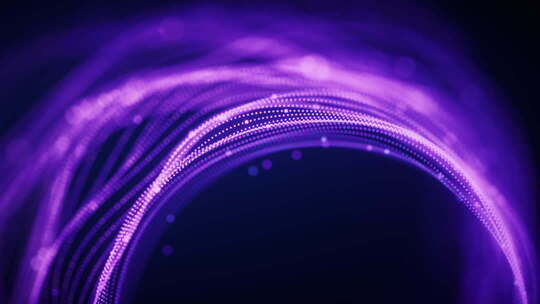 抽象霓虹粒子曲线背景三维渲染