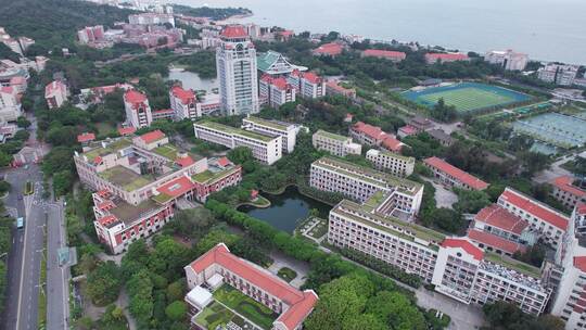 航拍厦门大学建筑