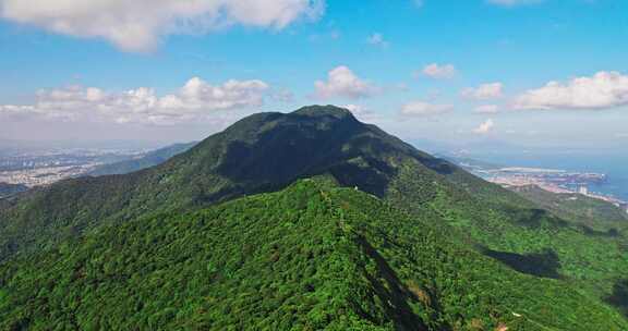 航拍深圳小梧桐山大梧桐山