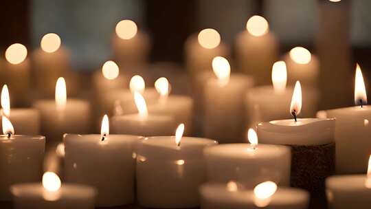 蜡烛温暖烛光哀悼哀悼怀念悼念祈福祈愿祈祷