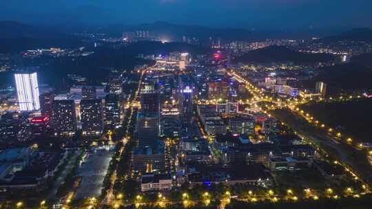 广州黄埔科学城夜景延时