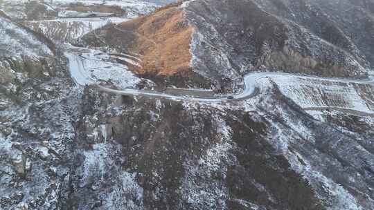 航拍雪景 唯美冬日空镜 立冬 冬至节气