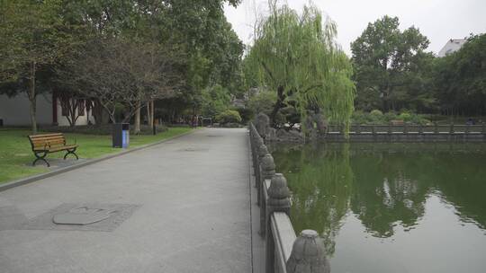 杭州江寺公园古典园林风景