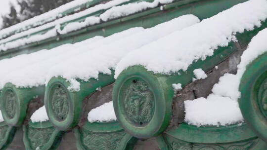 大雪天气中的天坛公园祈年殿回音壁圜丘