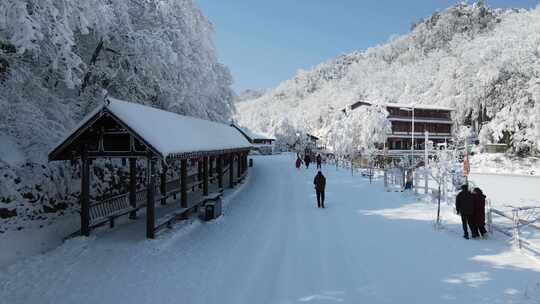 汉江源景区雪景航拍宣传片