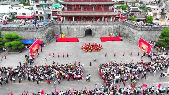 潮州广济门城楼表演