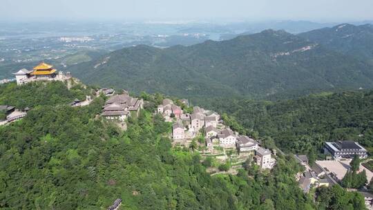 航拍湖北武汉木兰金顶5A景区