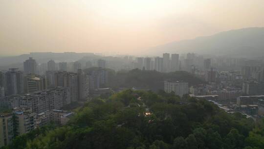 4K航拍-雾都重庆-北碚建筑城市风光