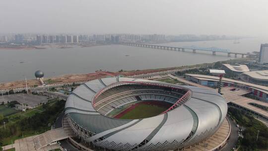 江西南昌奥林匹克中心体育中心航拍视频素材模板下载