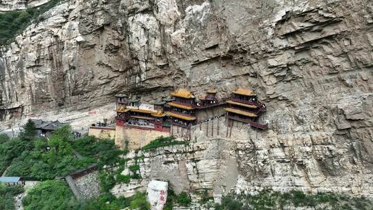 山西大同悬空寺航拍