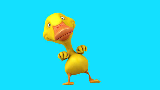 有趣的3D卡通鸭子跳舞（带alpha通道