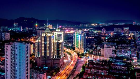 济南顺河高架夜景延时