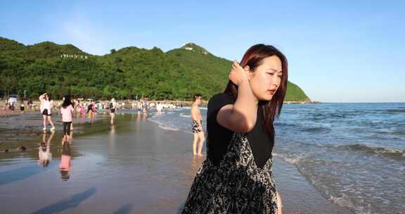 女性 亚洲女性 海边 沿海 大鹏半岛