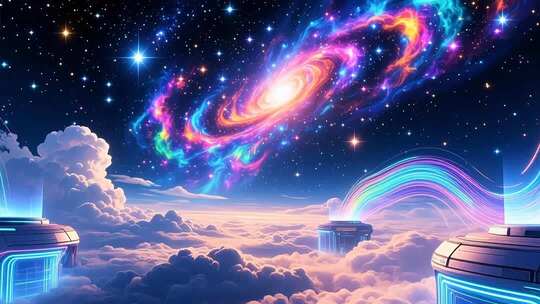 璀璨星河下的云端合集4K