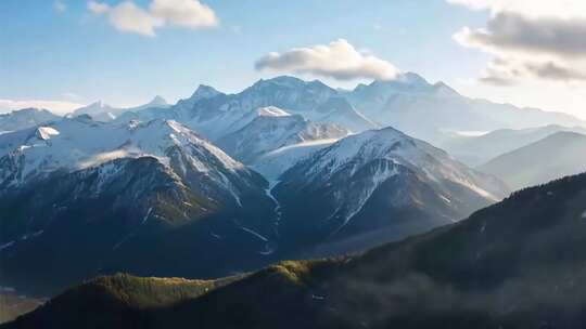雪山自然风光全景