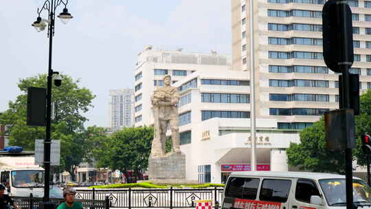 广州老街 老广州 街道 街景 海珠广场雕塑