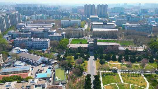 南京农业大学卫岗校区校园风景航拍视频素材模板下载