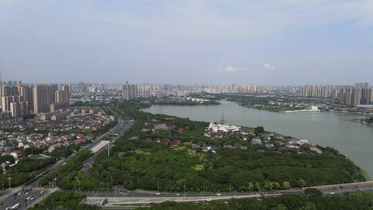 无锡蠡湖大桥全景4K航拍