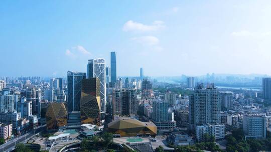 柳州现代化大都市城市建筑航拍柳江风景风光