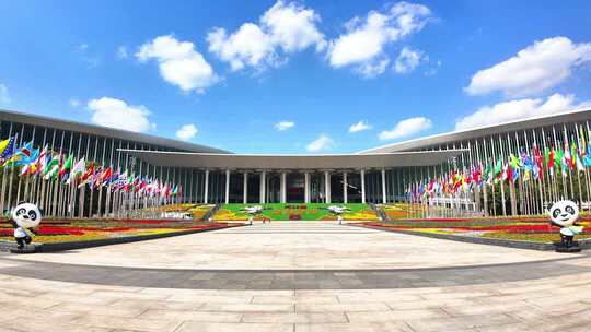 4k上海2025第八届进博会最全空镜合集