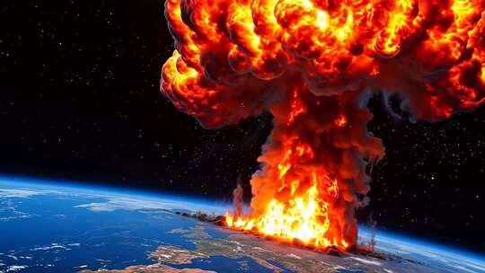 地球表面核爆炸场景