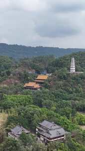 竖屏航拍四川宜宾白塔公园景区