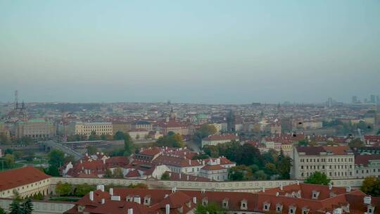欧洲捷克布拉格城市全景
