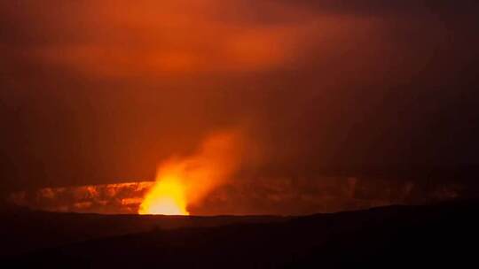 火山喷发岩浆视频素材模板下载