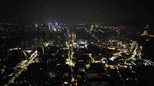 江苏南京城市夜景灯光中华门东秦淮河夜景