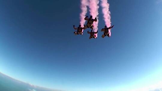 美国陆军金骑士跳伞队视频素材模板下载