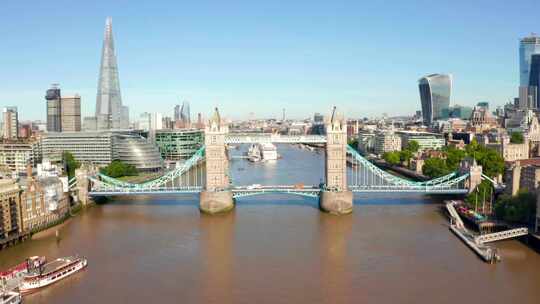 英国伦敦塔桥。视频素材模板下载